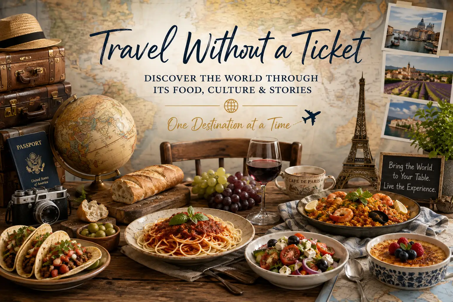 Travel Without a Ticket  Discover the World Through Its Food, Culture and Stories — One Destination at a Time